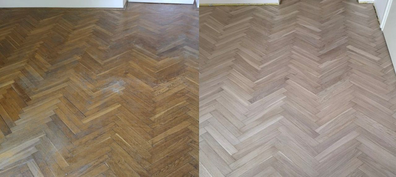 Realizacja Perfekt Parkiet – podłoga przed i po odnowieniu, zdjęcie 2